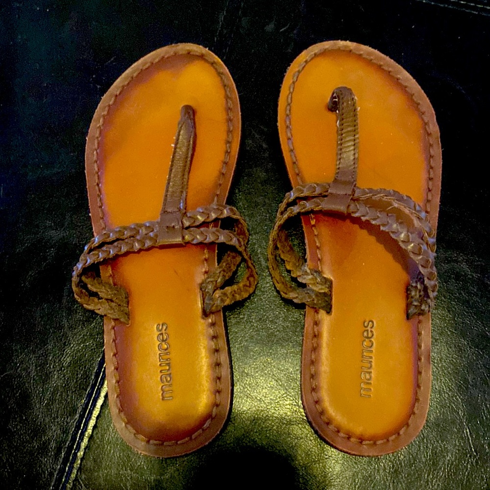 Leather sandals by Maurices.